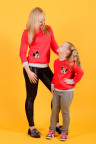 Детская толстовка "Мини Маус" ДФ 145 Family look (красный)