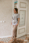Женская пижама ЖП 024/6-П (серый+какао)